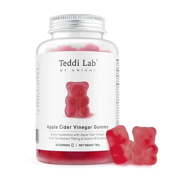 Unichi Apple Cider Vinegar Gummy 苹果醋小熊软糖 60粒【保质期2028/06】